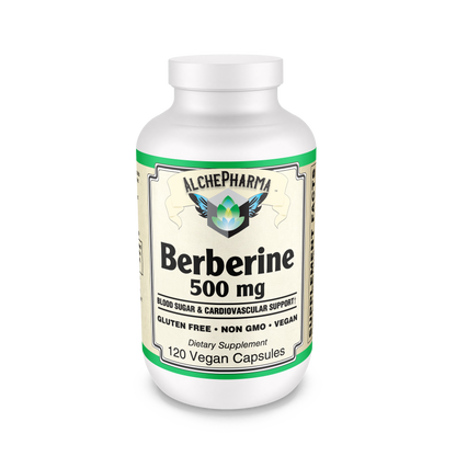 Berberine HCL 500 mg ( NON GMO • VEGAN • GLUTEN FREE ) from Berberis aristata bark-Herb-AlchePharma