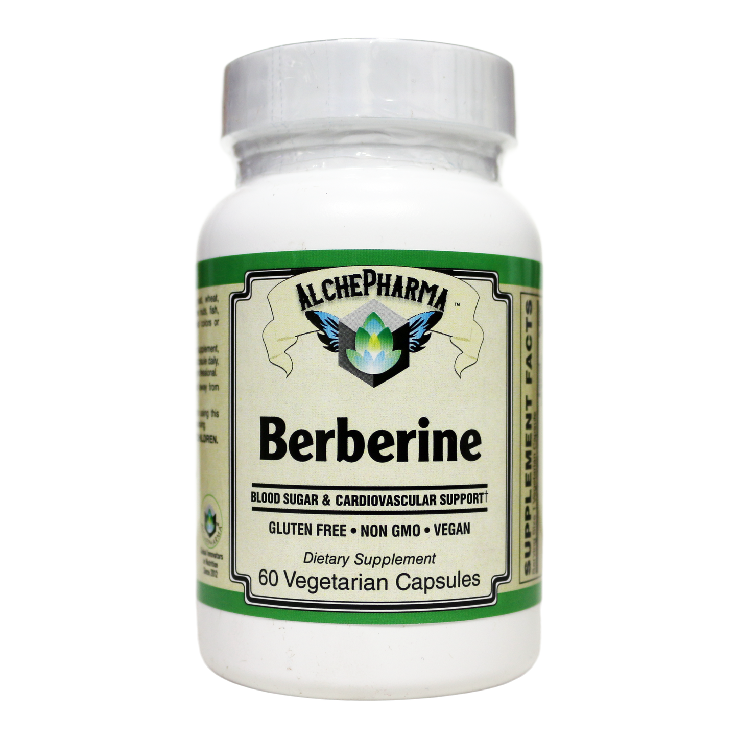 Berberine HCL 500 mg ( NON GMO • VEGAN • GLUTEN FREE ) from Berberis aristata bark-Herb-AlchePharma