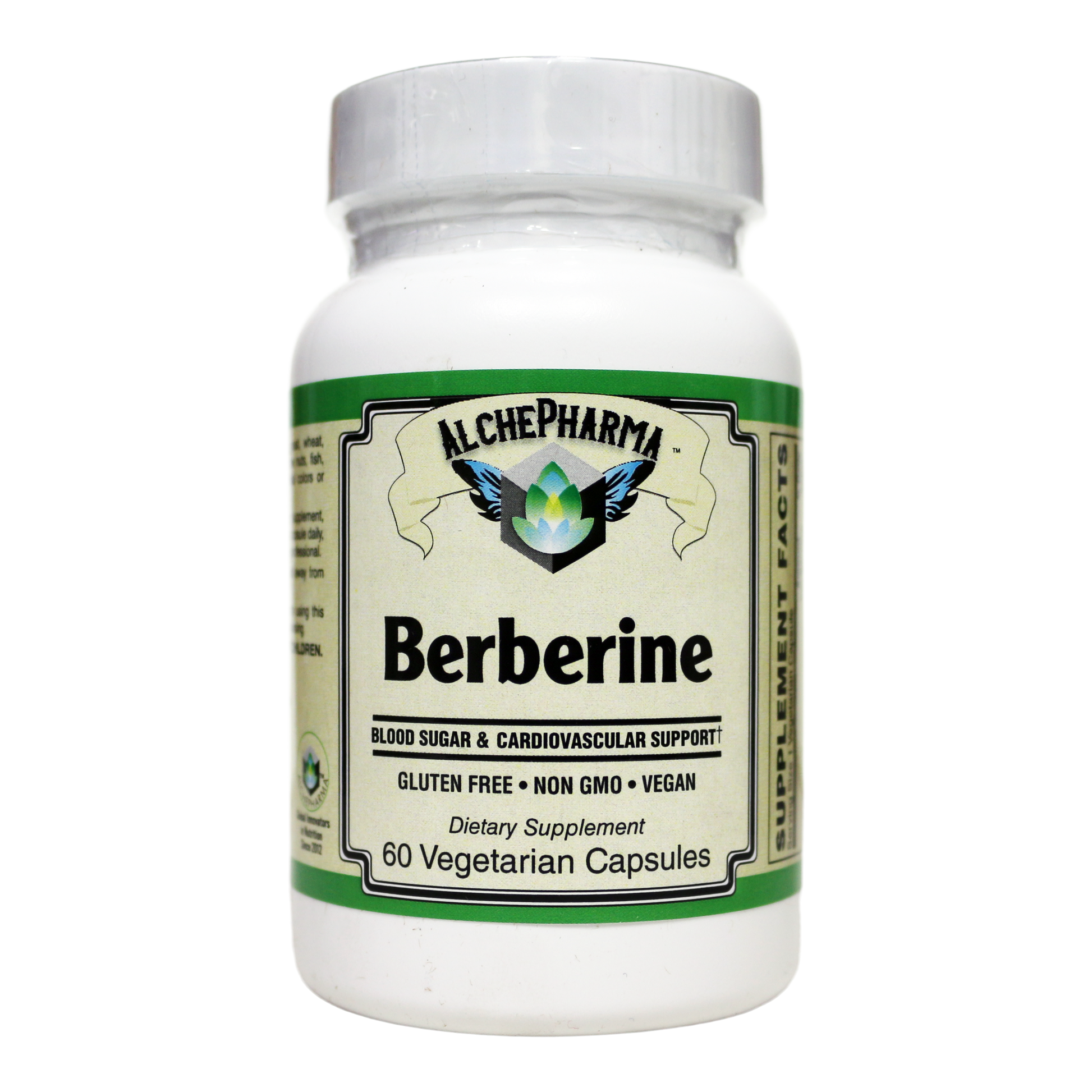Berberine HCL 500 mg ( NON GMO • VEGAN • GLUTEN FREE ) from Berberis aristata bark-Herb-AlchePharma