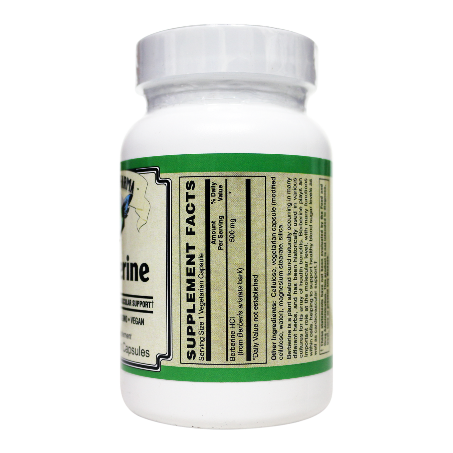 Berberine HCL 500 mg ( NON GMO • VEGAN • GLUTEN FREE ) from Berberis aristata bark-Herb-AlchePharma