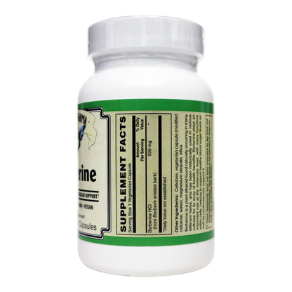 Berberine HCL 500 mg ( NON GMO • VEGAN • GLUTEN FREE ) from Berberis aristata bark-Herb-AlchePharma