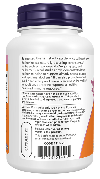 Berberine HCl 500 mg Veg Capsules