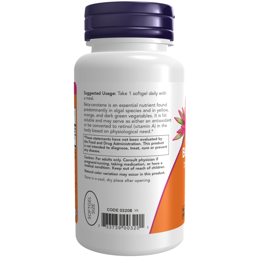 Beta Carotene, Natural 7,500 mcg Softgels-Vitamins-AlchePharma