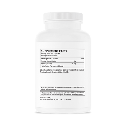 Betaine HCL & Pepsin 225 Capsules-Digestive Support-AlchePharma