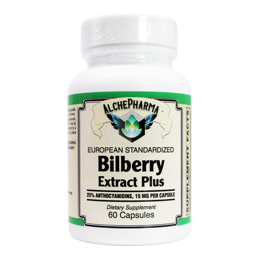 Bilberry Extract Plus 25% Anthocyanidins European Standardized-Bilberry-AlchePharma