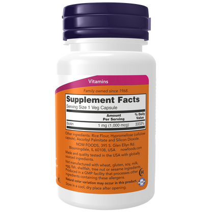 Biotin 1000 mcg Veg Capsules-Vitamins-AlchePharma