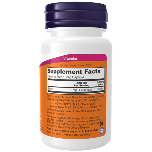 Biotin 1000 mcg Veg Capsules-Vitamins-AlchePharma