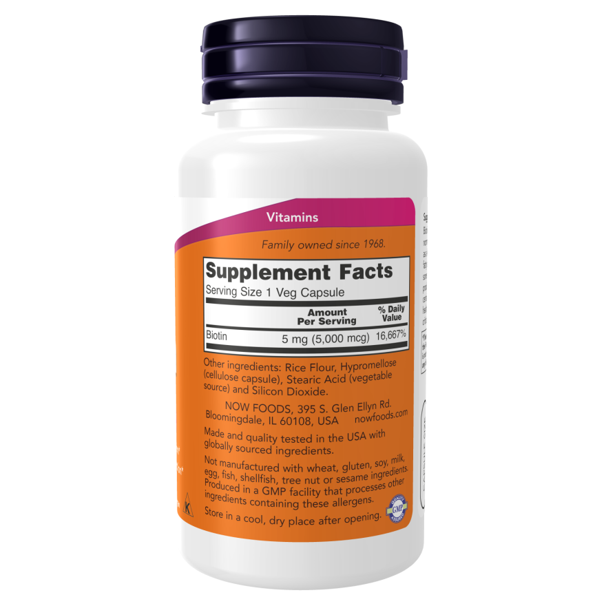 Biotin 5,000 mcg Veg Capsules-Vitamins-AlchePharma