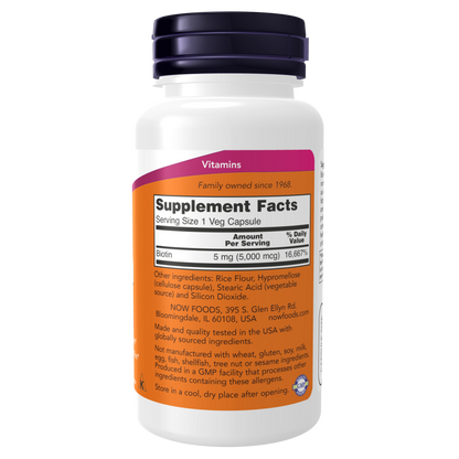 Biotin 5,000 mcg Veg Capsules-Vitamins-AlchePharma