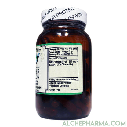 Bitter Melon- Standardized Extract to 5% Charantin (90 Veg Caps)-Herbs-AlchePharma