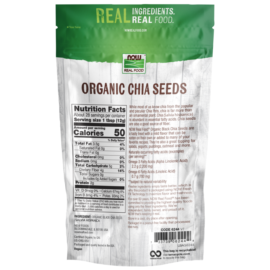 Black Chia Seeds, Organic-Natural Foods-AlchePharma