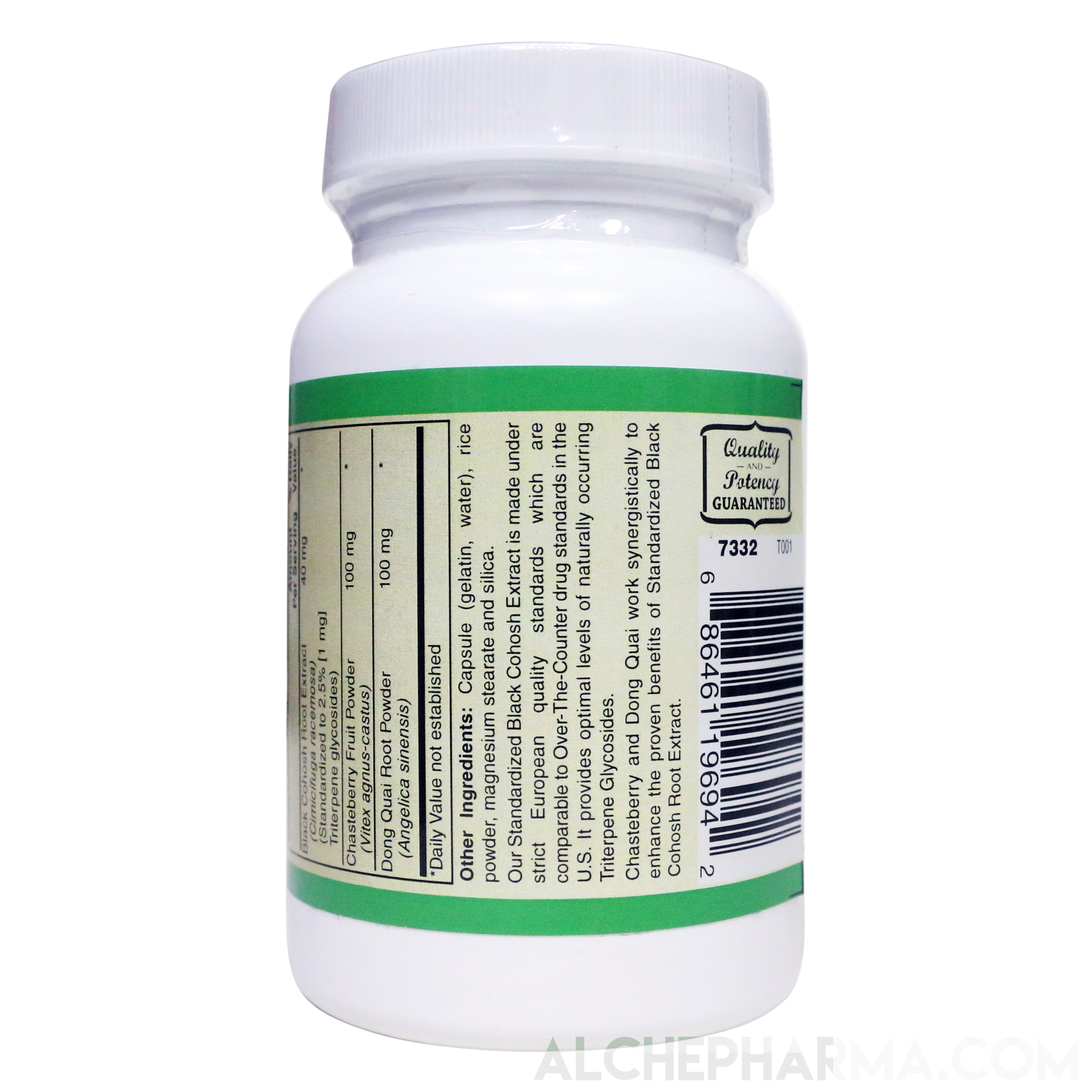 Black Cohosh Extract Plus, European Standardized 2.5% Triterpene glycosides-Herbs-AlchePharma