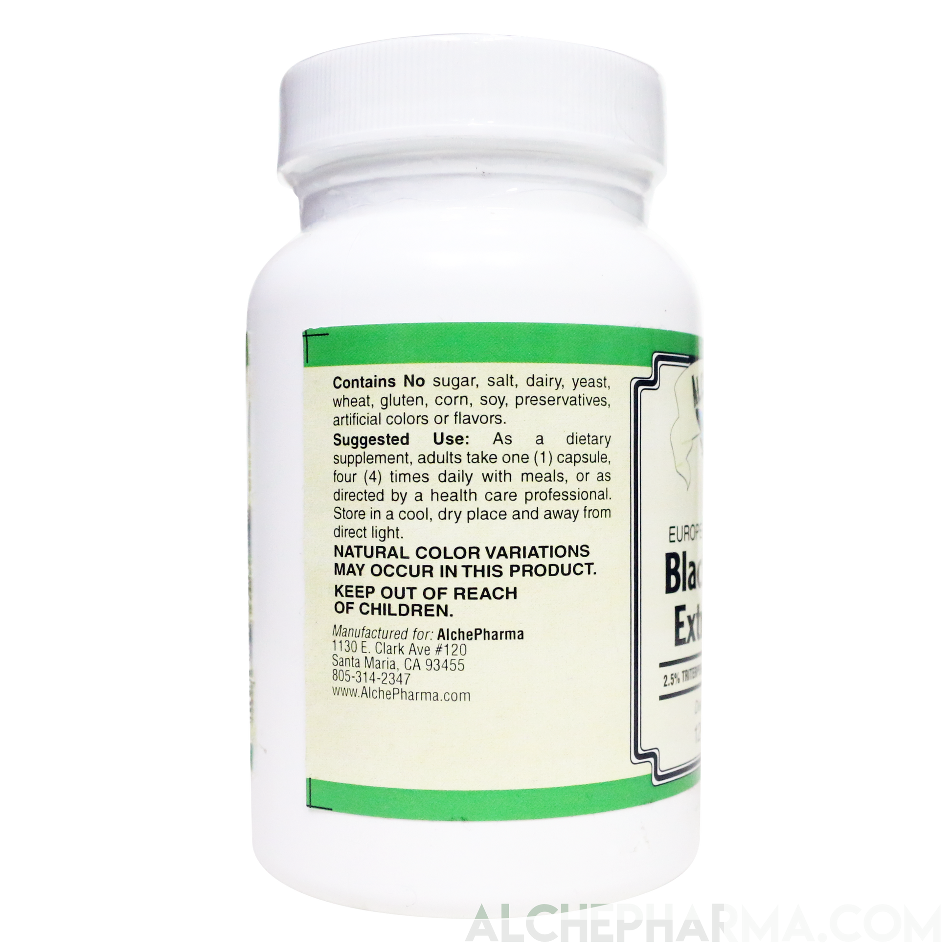 Black Cohosh Extract Plus, European Standardized 2.5% Triterpene glycosides-Herbs-AlchePharma