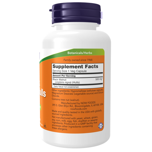 Black Walnut Hulls 500 mg 100 Veg Capsules-Herbs-AlchePharma