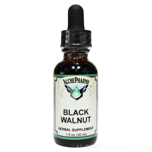 Black Walnut Tincture ( Juglans nigra ) Wild Harvested HSR 1:1 Parve K-1604-Herbal-AlchePharma