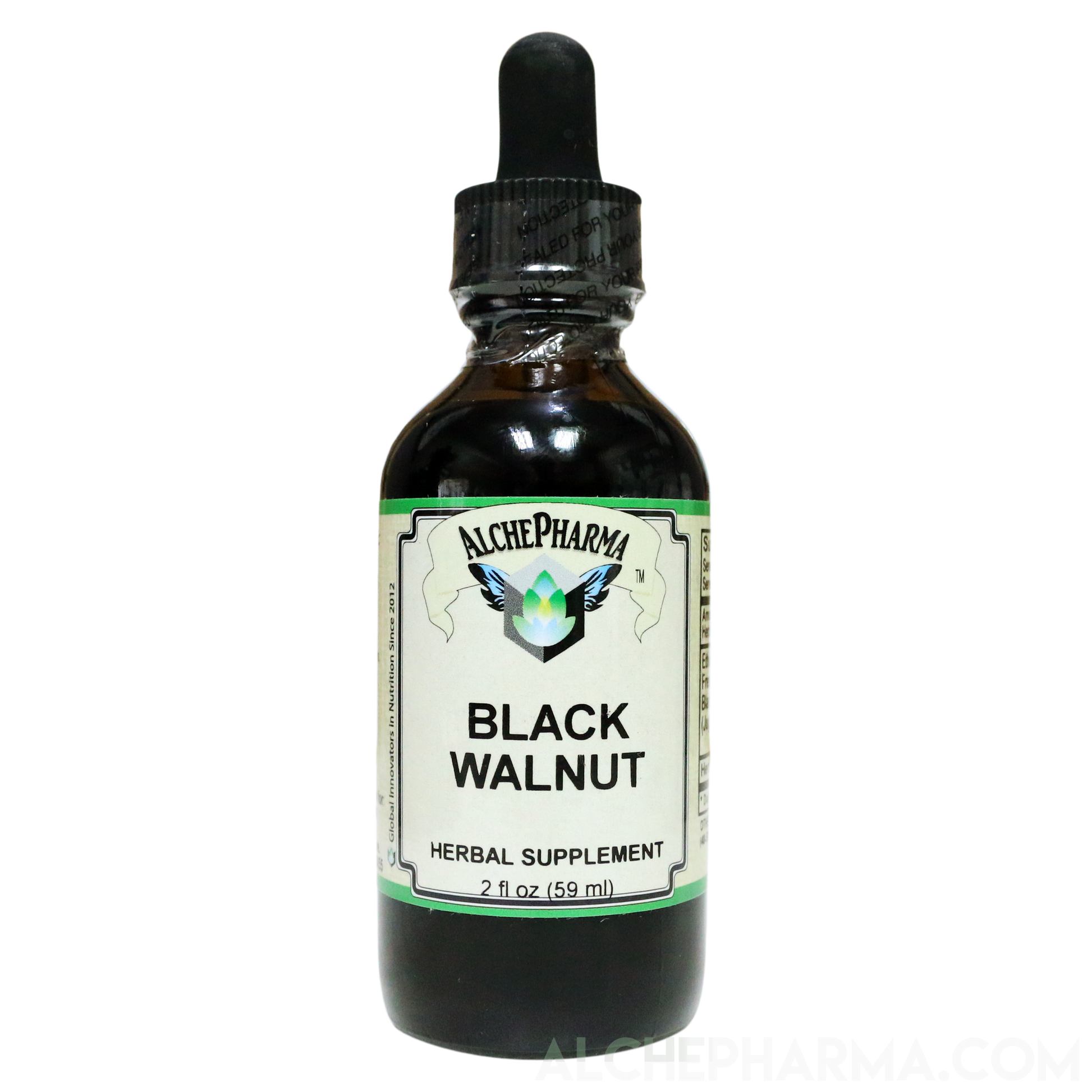 Black Walnut Tincture ( Juglans nigra ) Wild Harvested HSR 1:1 Parve K-1604-Herbal-AlchePharma