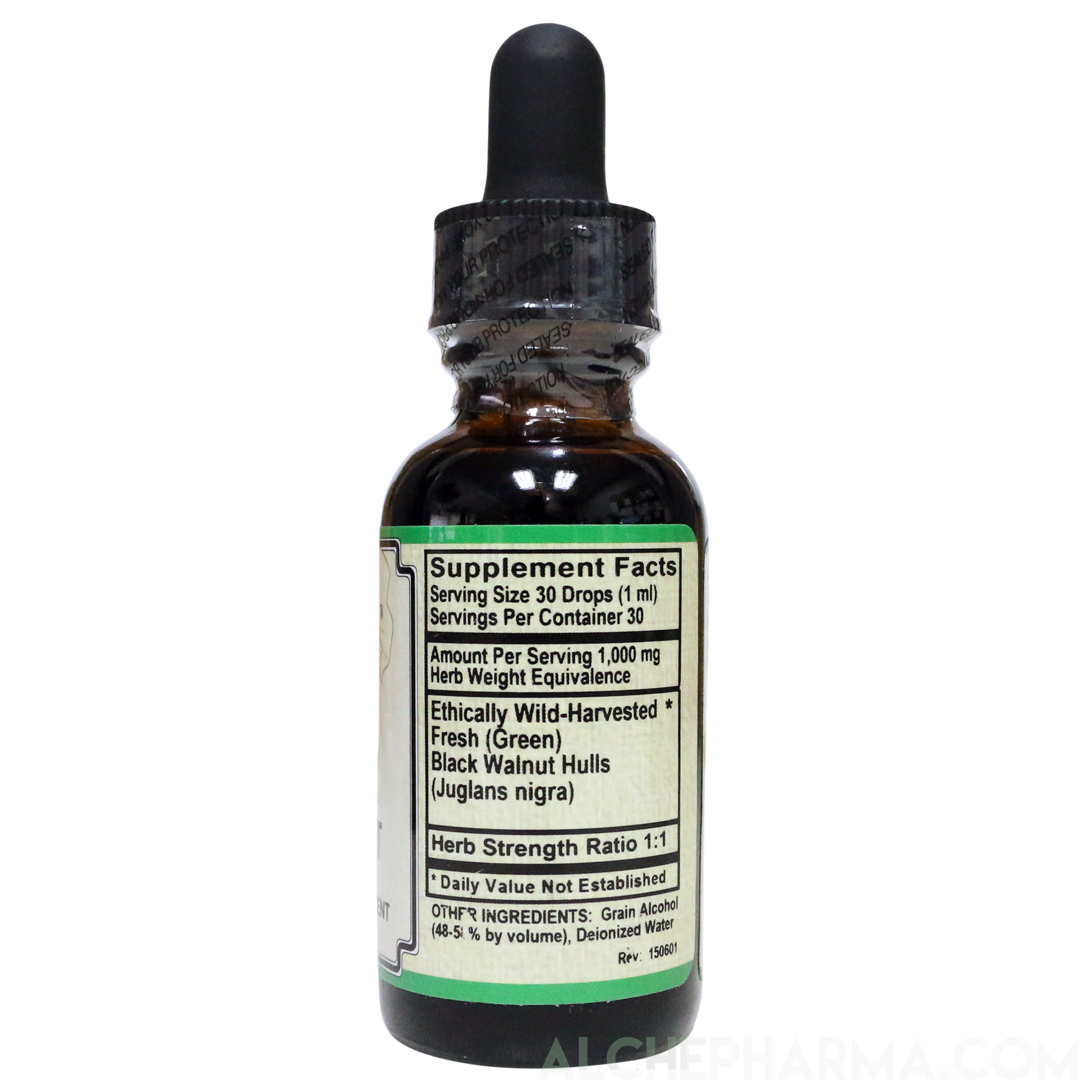 Black Walnut Tincture ( Juglans nigra ) Wild Harvested HSR 1:1 Parve K-1604-Herbal-AlchePharma