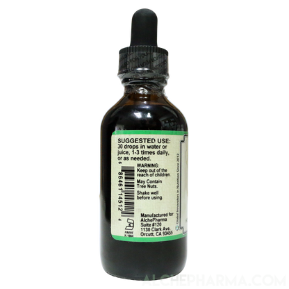 Black Walnut Tincture ( Juglans nigra ) Wild Harvested HSR 1:1 Parve K-1604-Herbal-AlchePharma