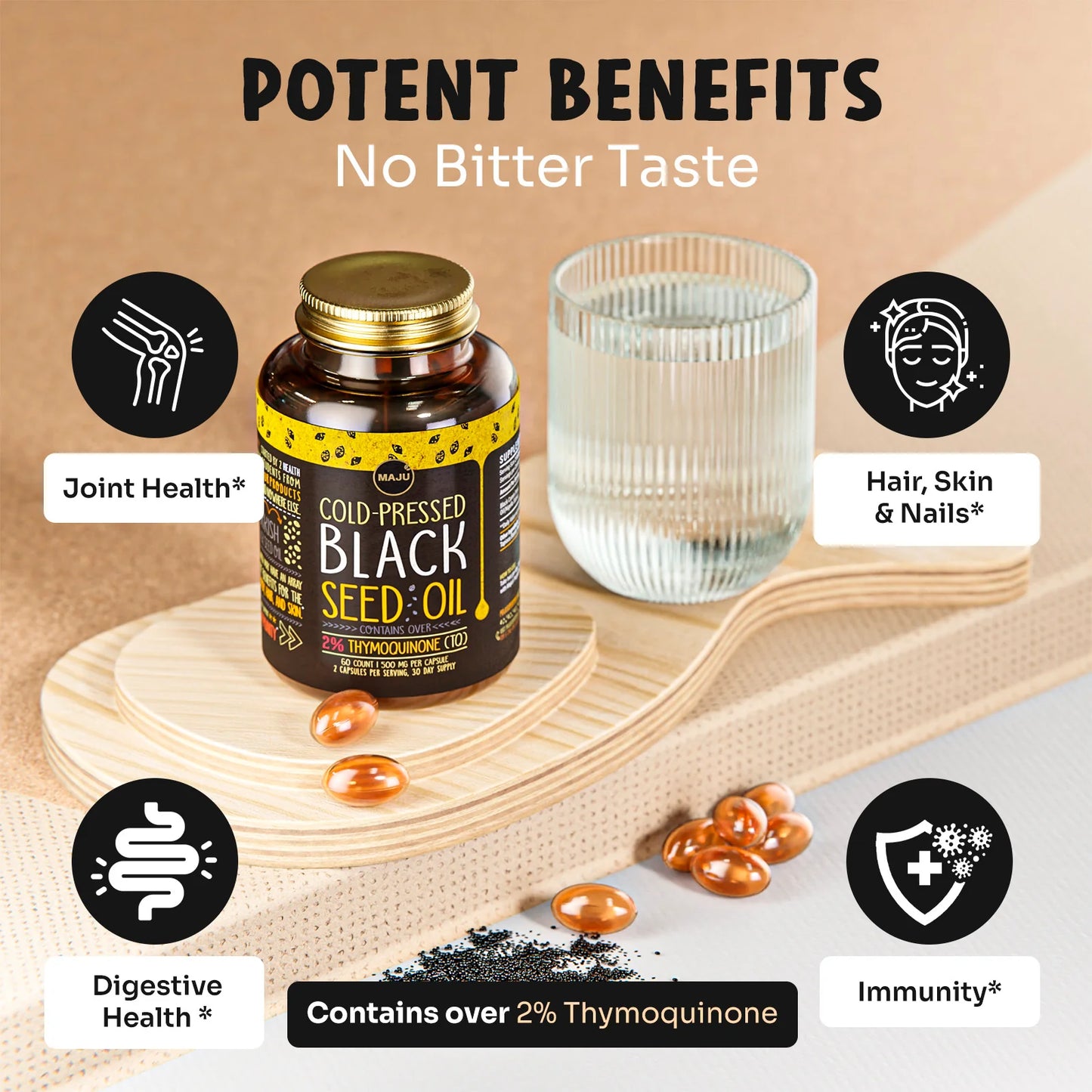MAJU Black Seed Oil Capsules (60ct)