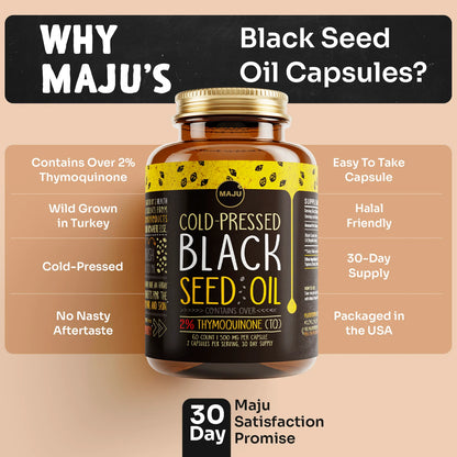 MAJU Black Seed Oil Capsules (60ct)