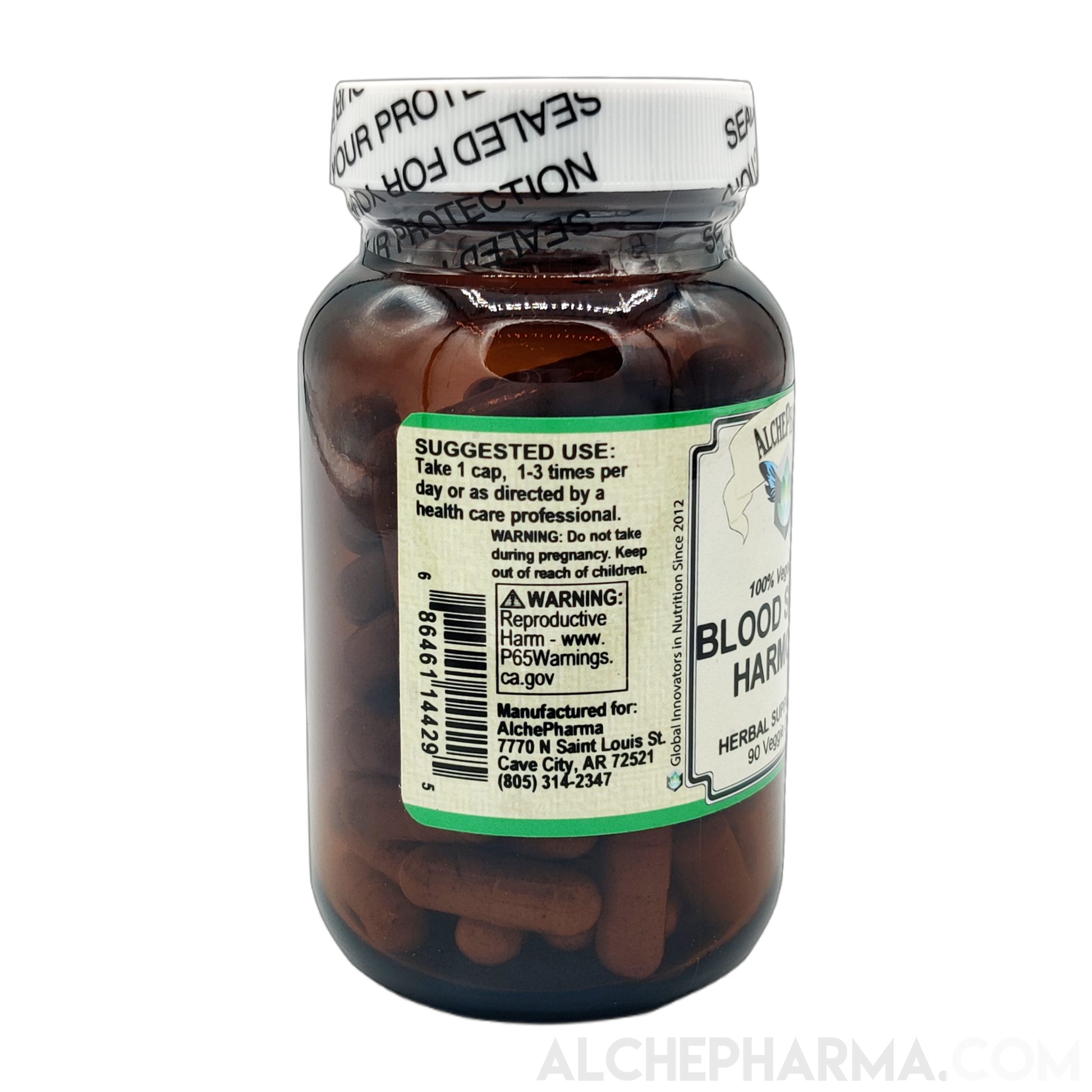 Blood Sugar Harmony - 100% Vegetarian (90 vcaps)-AlchePharma