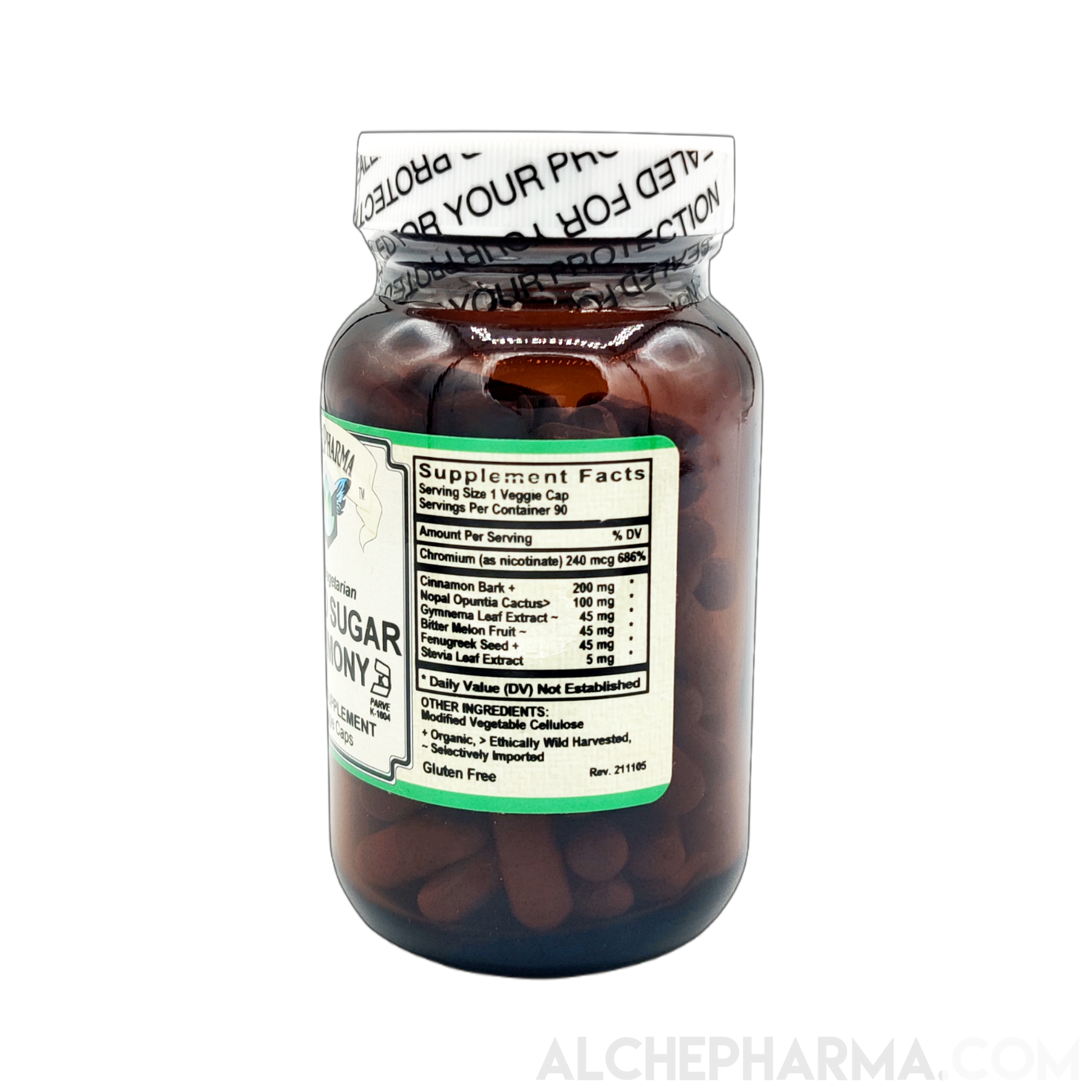 Blood Sugar Harmony - 100% Vegetarian (90 vcaps)-AlchePharma