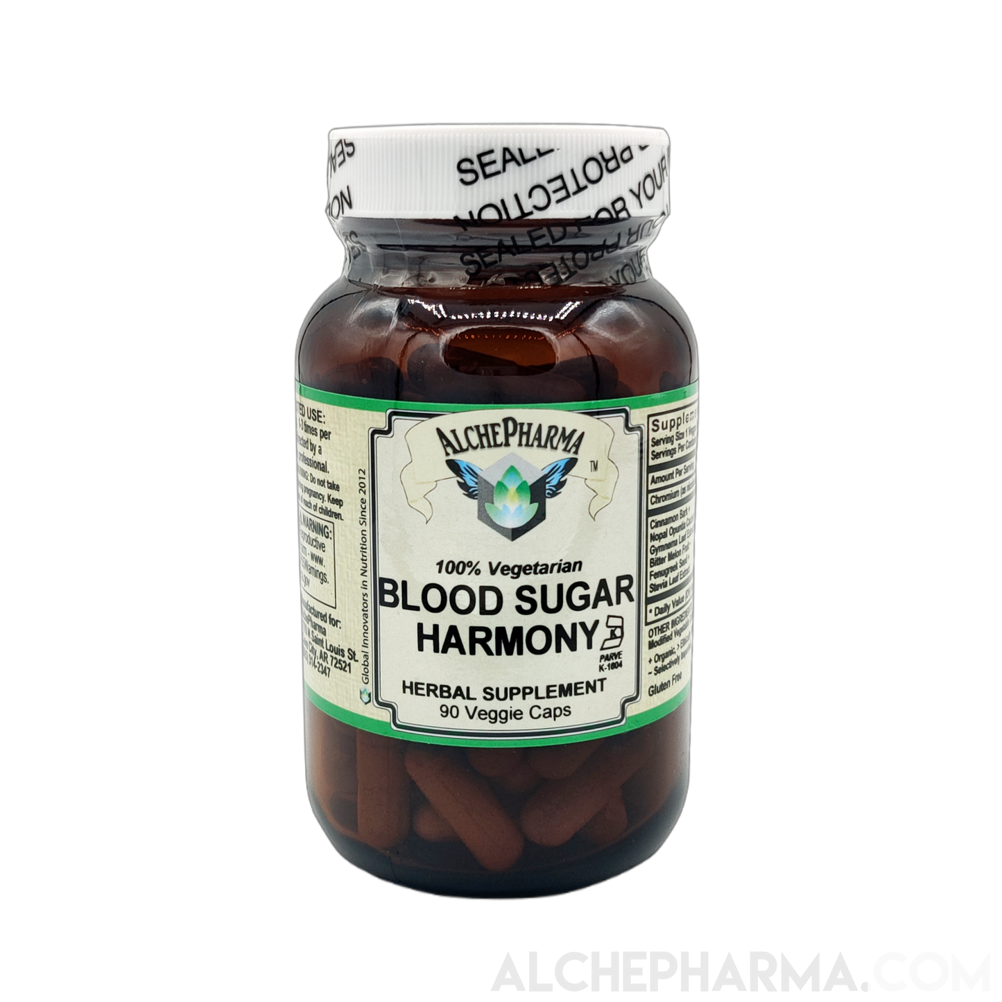 Blood Sugar Harmony - 100% Vegetarian (90 vcaps)-AlchePharma