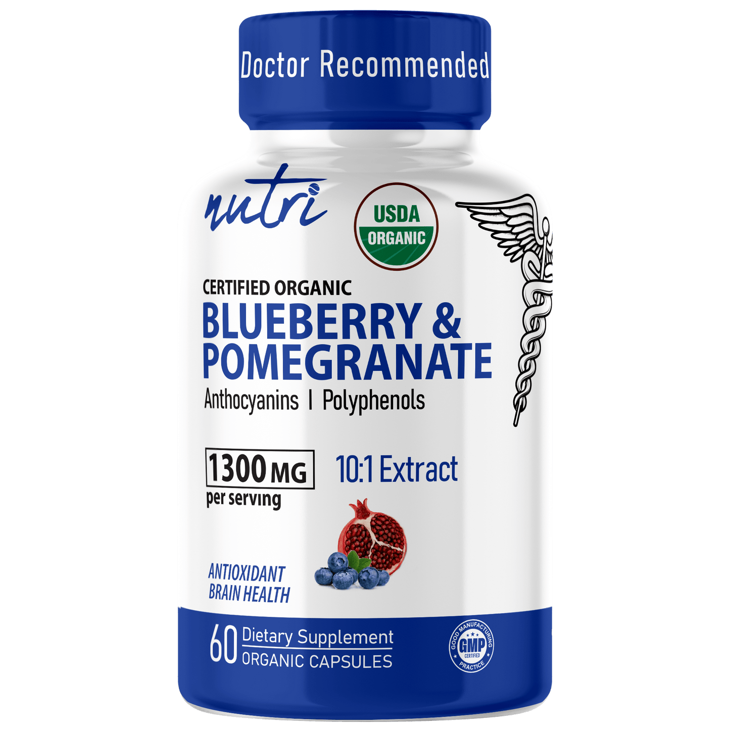 Blueberry & Pomegranate Extracts 1300 mg 60ct
