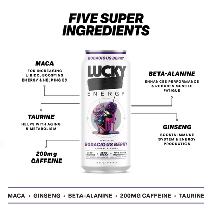 Lucky Energy  Berry 16 oz