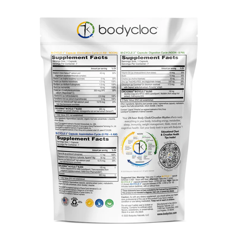 Bodycloc™ 3-capsule-per-day Circadian Rhythm Optimizer Weekly Pack-Supplement Programs-AlchePharma