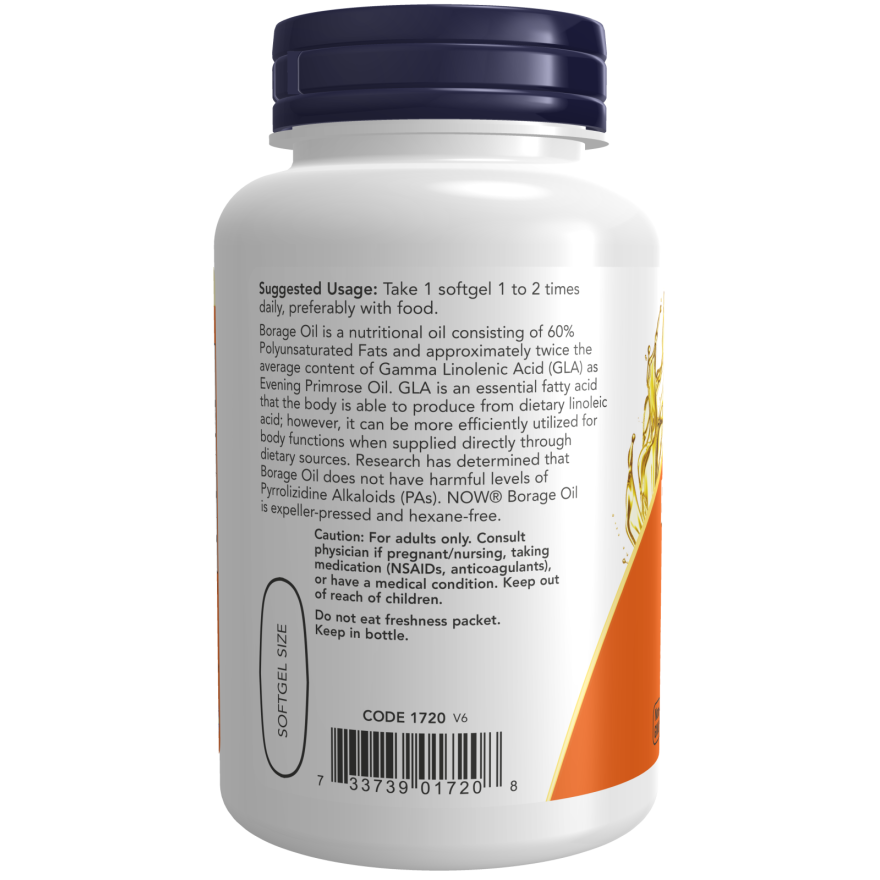Borage Oil 1000 mg Softgels-Nutritional Oils-AlchePharma
