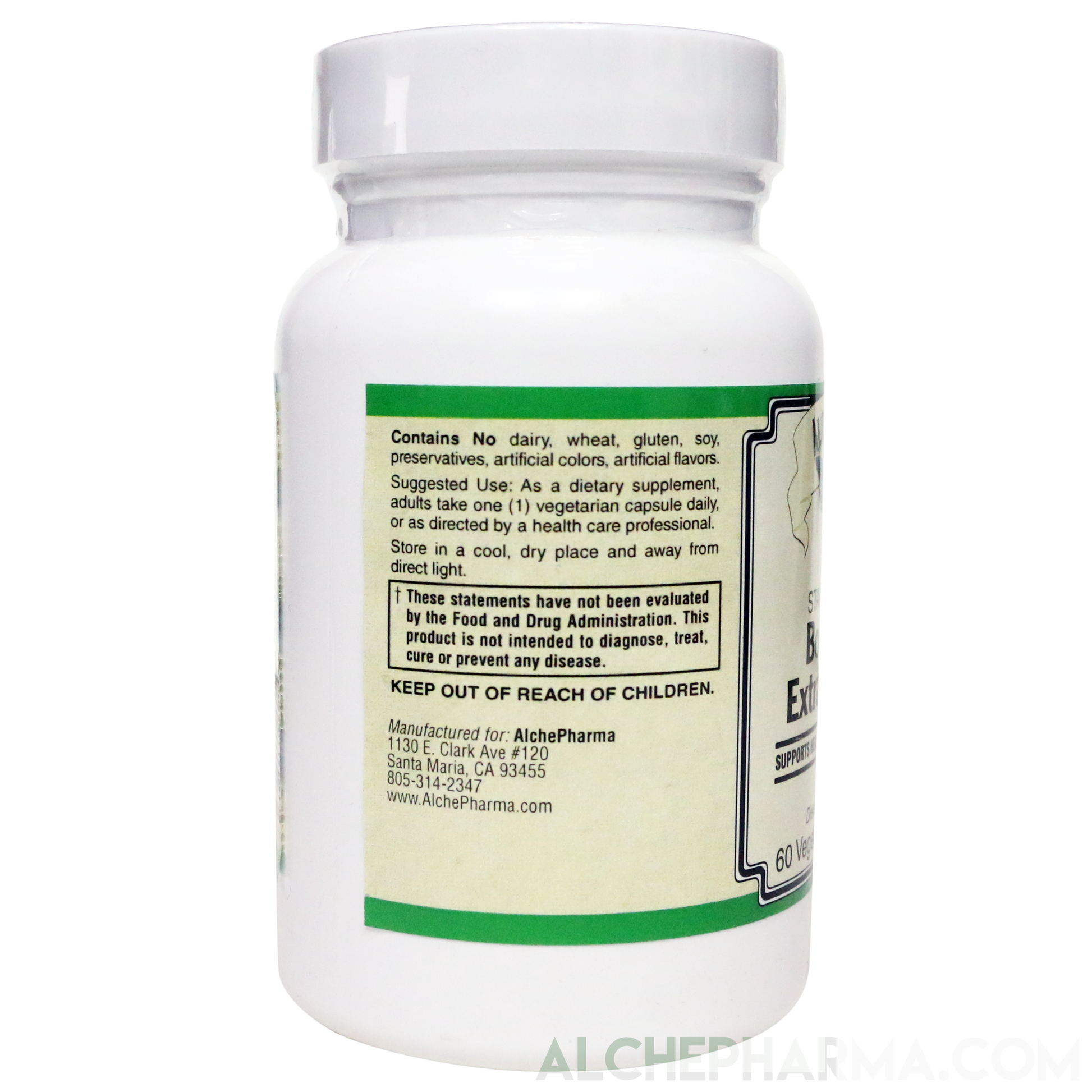 Boswellia Extract 400 mg - Standardized to 70% Boswellic acids ( Vegan )-Herbs-AlchePharma