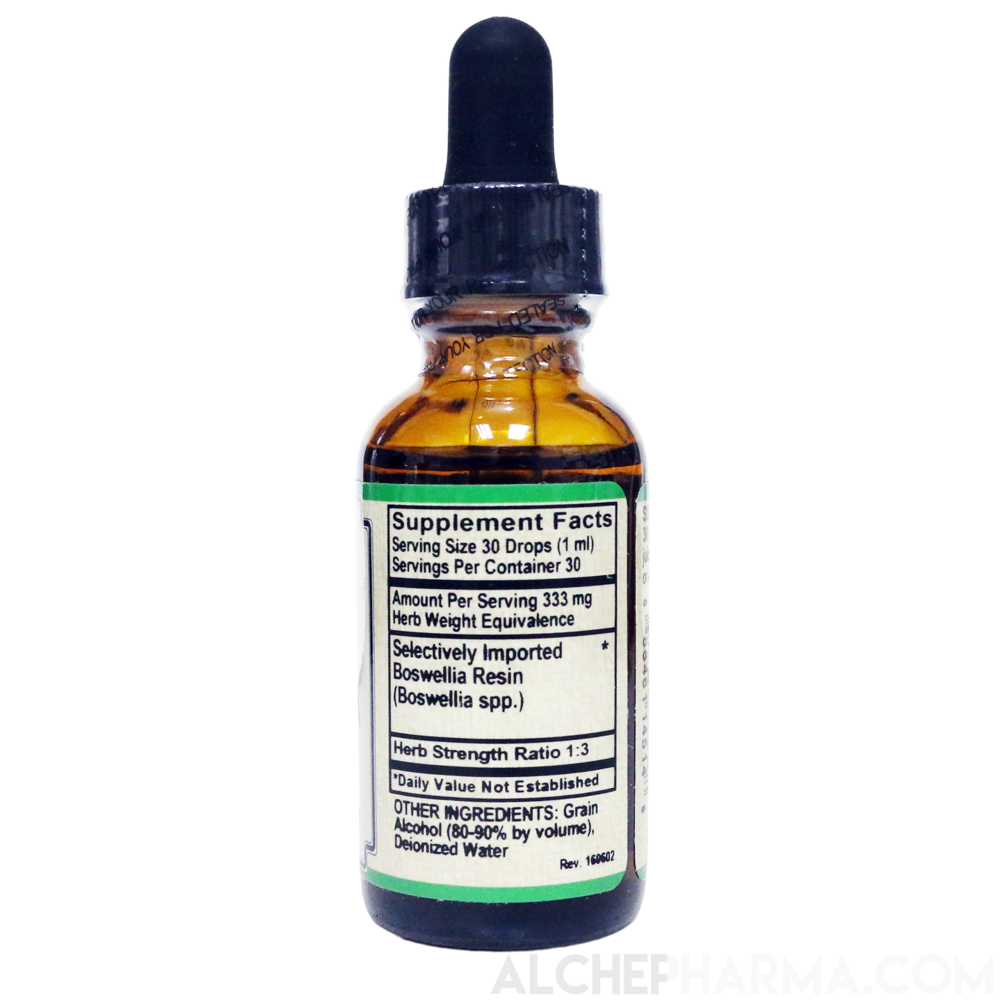 Boswellia Resin Tincture HSR 1:3 Herb Weight equiv. 333 mg per ml Parve K-1604-Herb Tincture-AlchePharma