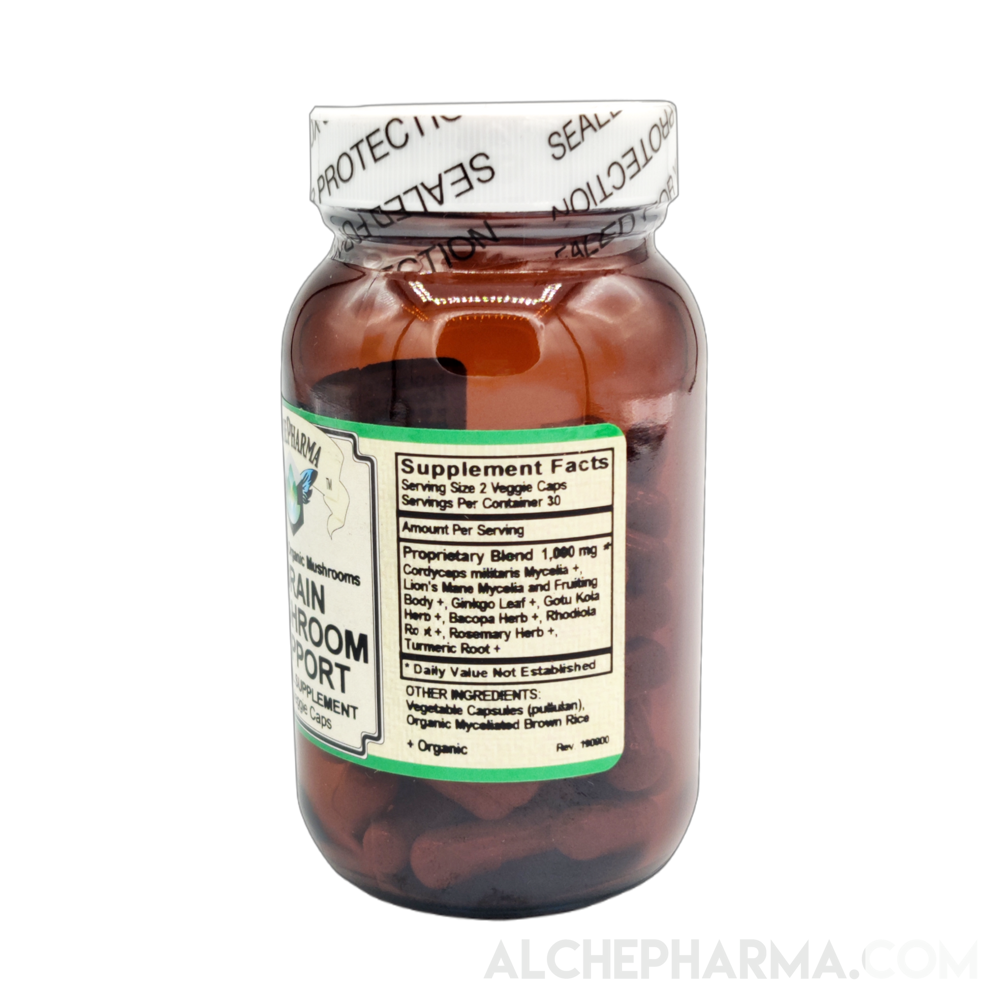 Brain Mushroom Support (60 vcap)-AlchePharma