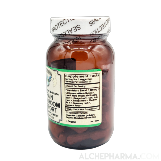 Brain Mushroom Support (60 vcap)-AlchePharma