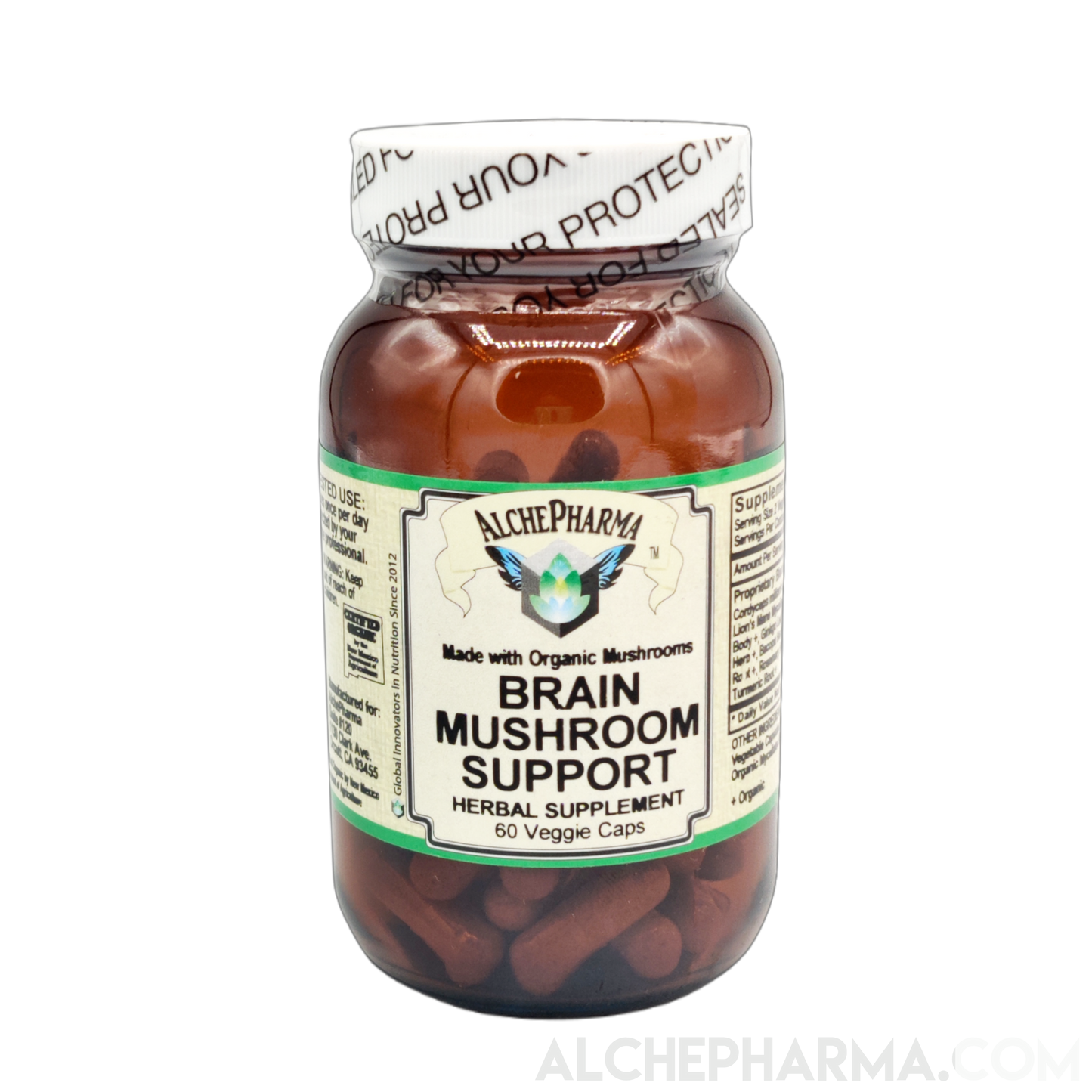 Brain Mushroom Support (60 vcap)-AlchePharma