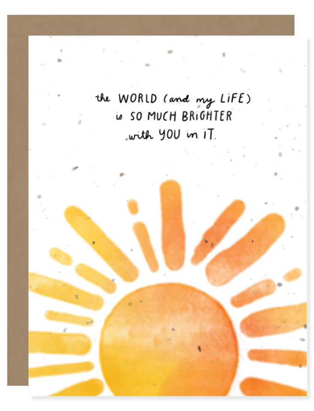 BRIGHTER WITH YOU Planting Seed Postcard