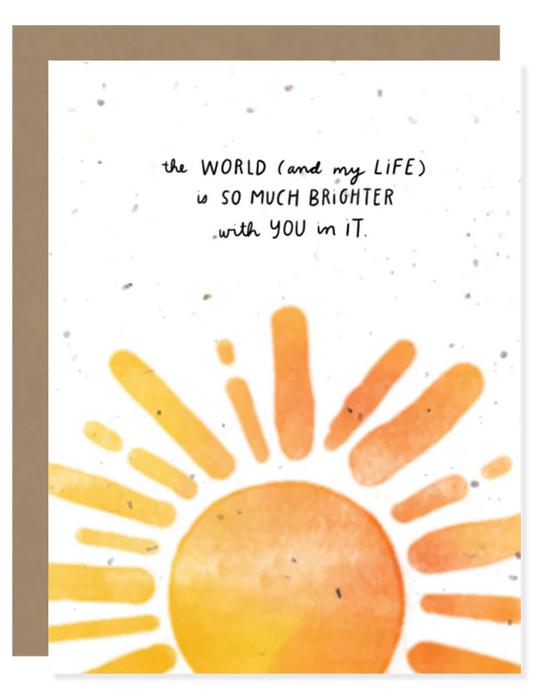 BRIGHTER WITH YOU Planting Seed Postcard