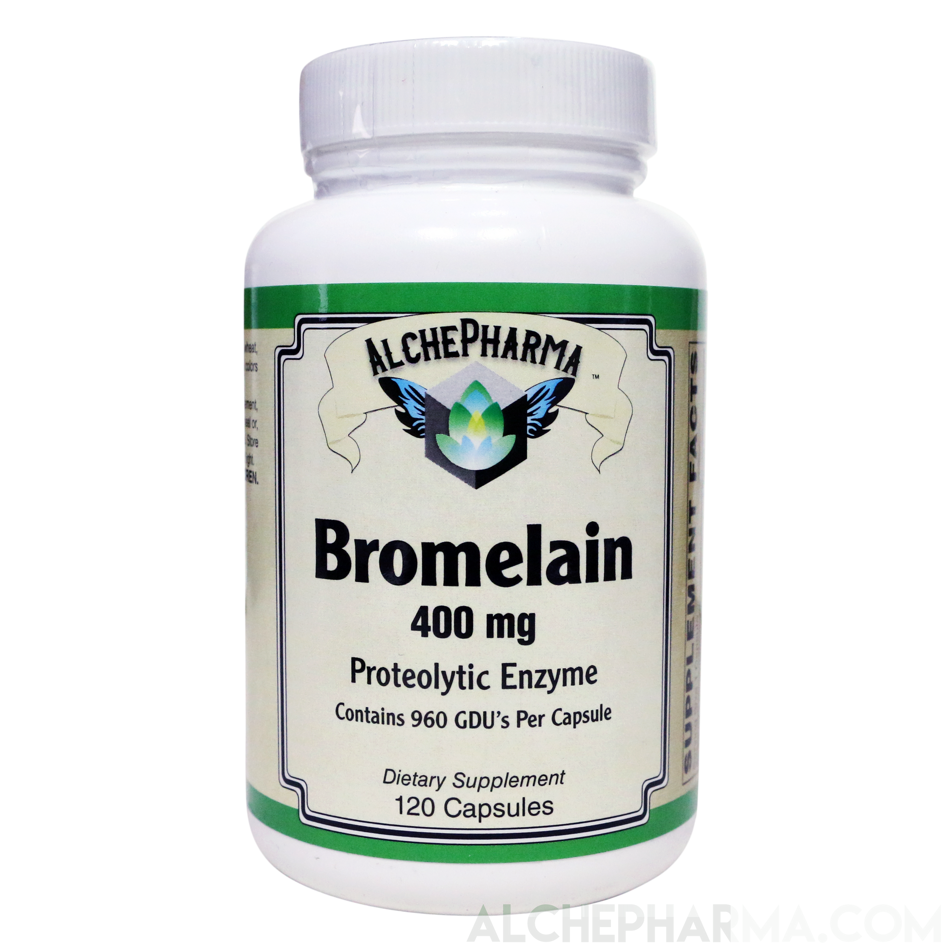 Bromelain 400 mg 2400 GDU per gram, providing 960 GDU per capsule-enzyme-AlchePharma