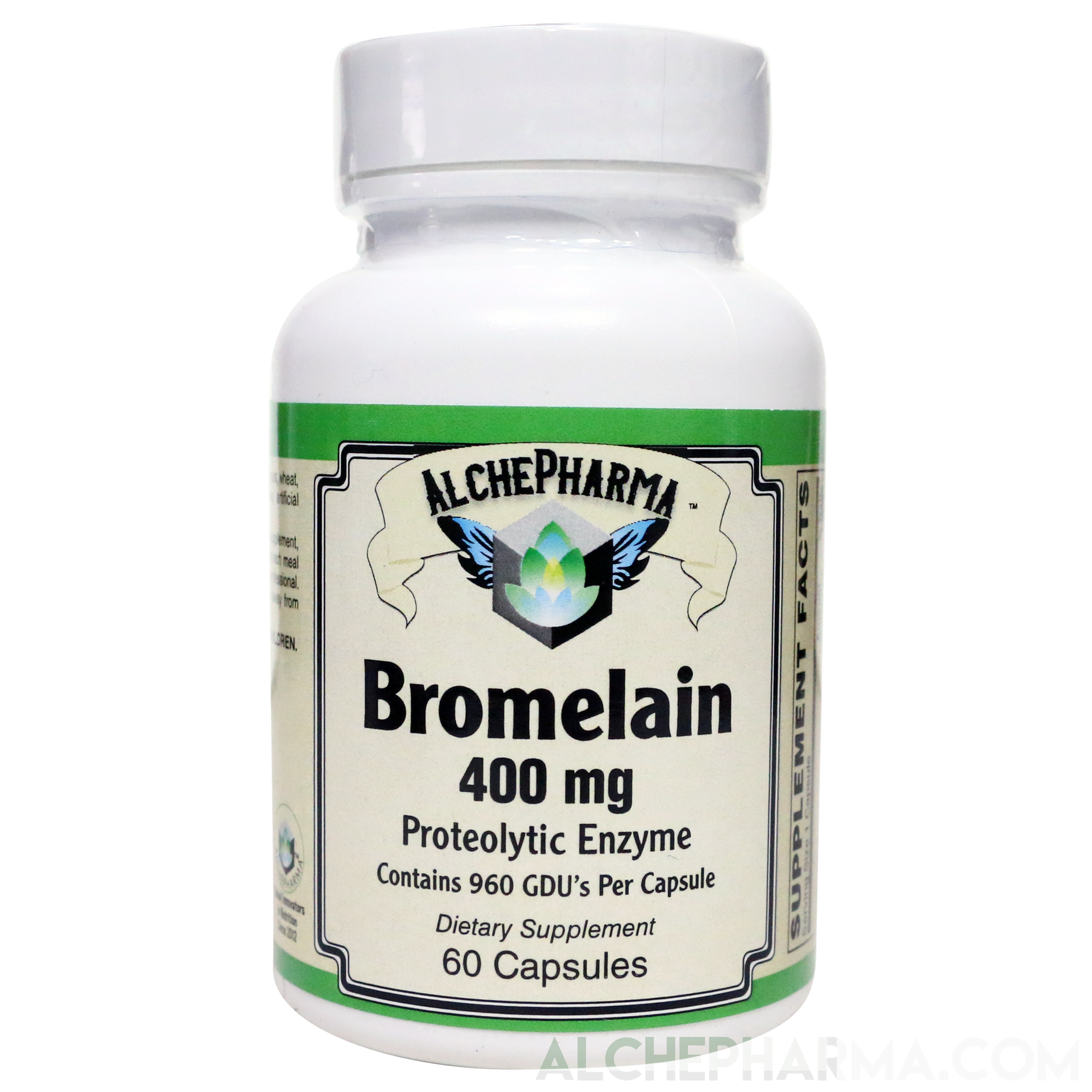 Bromelain 400 mg 2400 GDU per gram, providing 960 GDU per capsule-enzyme-AlchePharma
