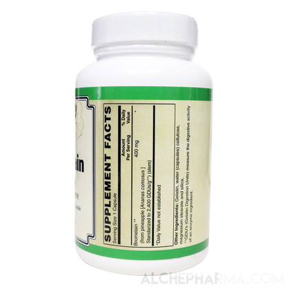 Bromelain 400 mg 2400 GDU per gram, providing 960 GDU per capsule-enzyme-AlchePharma