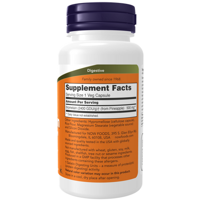 Bromelain 500 mg Veg Capsules-Digestive Support-AlchePharma