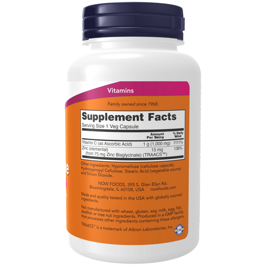C-1000 Zinc Immune Veg Capsules-Vitamins-AlchePharma