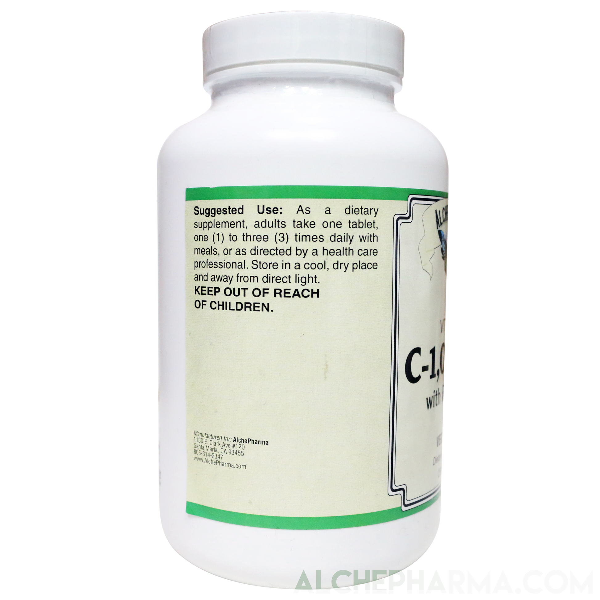 C-1,000mg ( ascorbic acid ) with 50 mg Rose Hips -Soy Corn Gluten Free-Vitamins & Supplements-AlchePharma