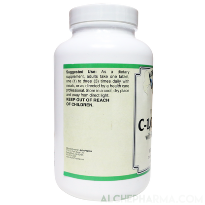 C-1,000mg ( ascorbic acid ) with 50 mg Rose Hips -Soy Corn Gluten Free-Vitamins & Supplements-AlchePharma