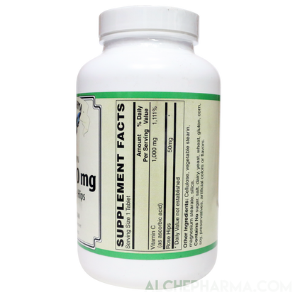 C-1,000mg ( ascorbic acid ) with 50 mg Rose Hips -Soy Corn Gluten Free-Vitamins & Supplements-AlchePharma