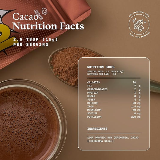 Cacao! - 100% Ceremonial-Grade Cacao - 227 Grams