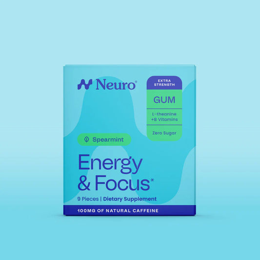 Energy & Focus Gum Spearmint 9 Pieces