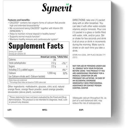 Calceed - 1,200 Mg Calcium Powder Packets (2 Sizes)-Minerals-AlchePharma