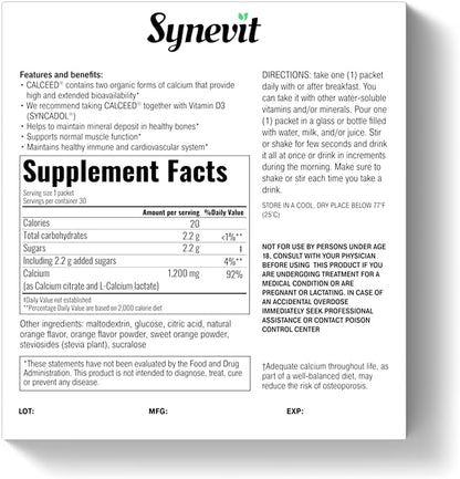Calceed - 1,200 Mg Calcium Powder Packets (2 Sizes)